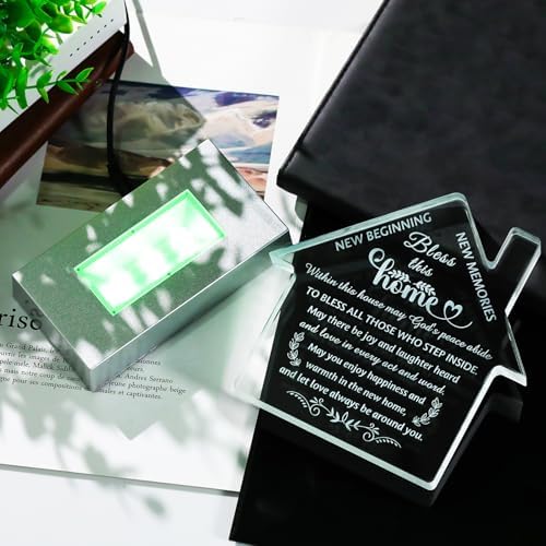 Movdyka Housewarming Crystal Keepsake with LED Light