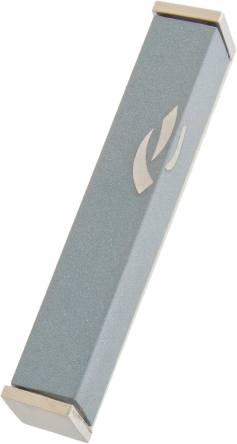 Weatherproof Powder Coated Aluminium Mezuzah Case Blue 95cm