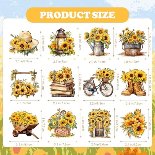 36 Pcs Summer Sunflower Wood Hanging Decorations
