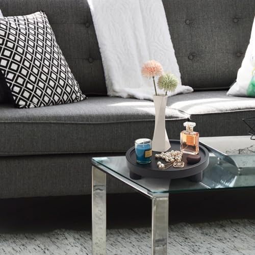 2 Pcs Wood Riser for Display Black Farmhouse Style