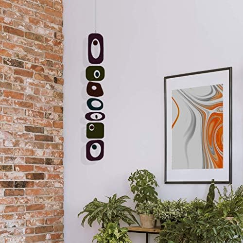 Black Beatnik Party Hanging Art Mobile 6x42 Wind Chimes