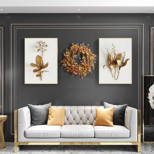24 Inch Artificial Fall Wreath for Front Door