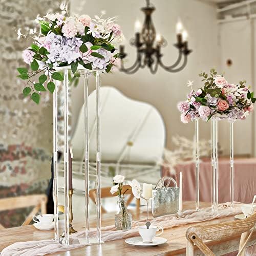 LANLONG 2 Pcs Acrylic Vase Wedding Centerpieces