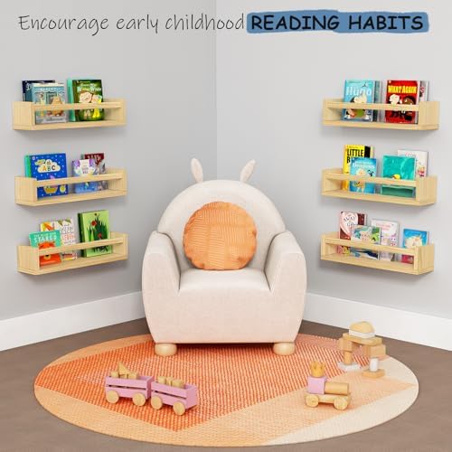 Harwaya Floating Book Shelves for Wall Set of 3