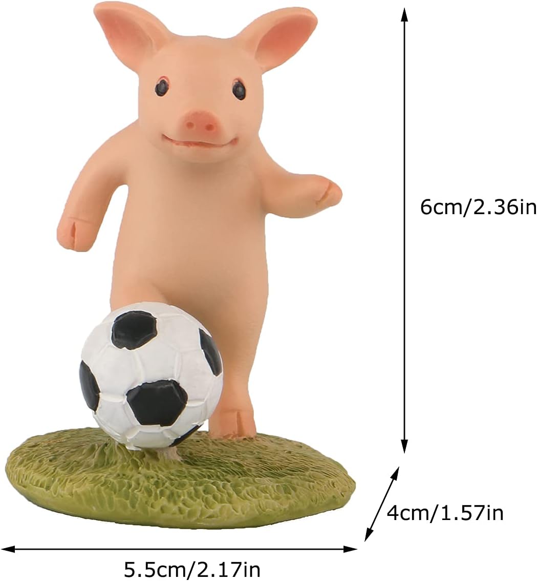 Pig Statue Mini Figurine Resin Home Decor