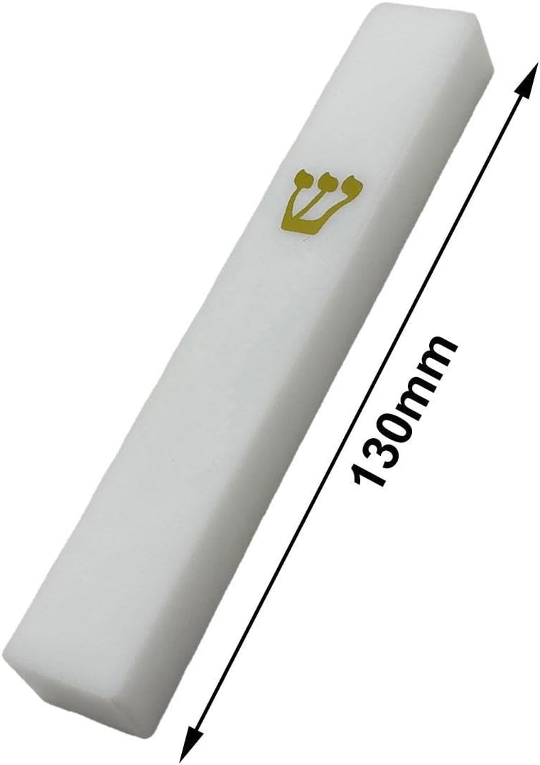 White Acrylic Mezuzah Case for Home Decor
