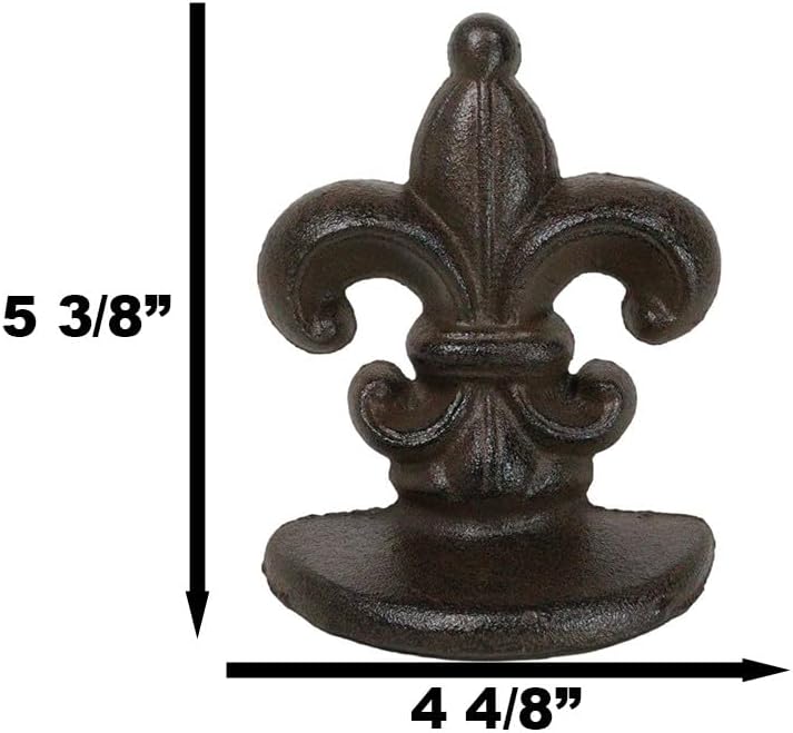 Ebros Gift Fleur De Lis Doorstop Sculpture 525 Inch
