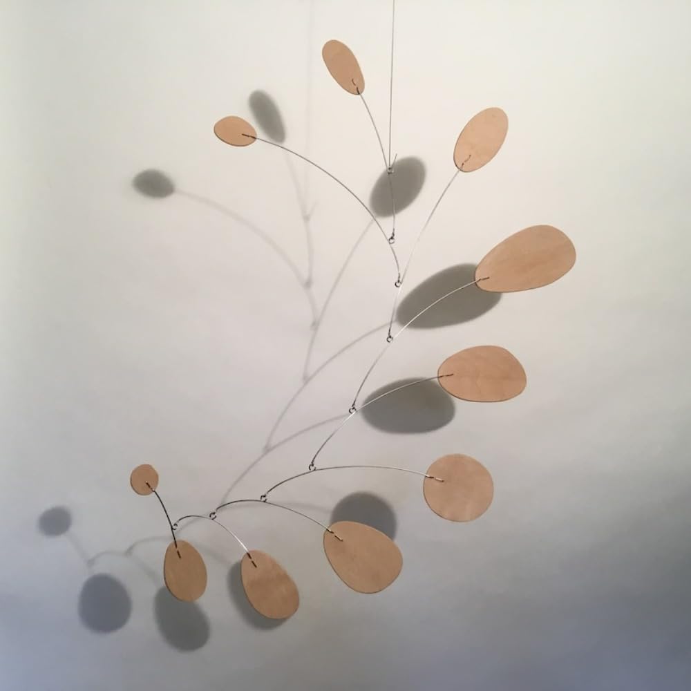 Modern Wood Art Hanging Mobile 21x27 In