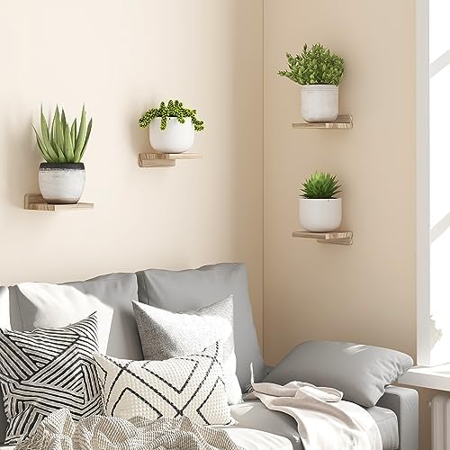 Fixwal Floating Shelves Set of 4 Carbonized Black