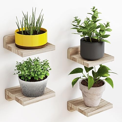 Fixwal Floating Shelves Set of 4 Carbonized Black
