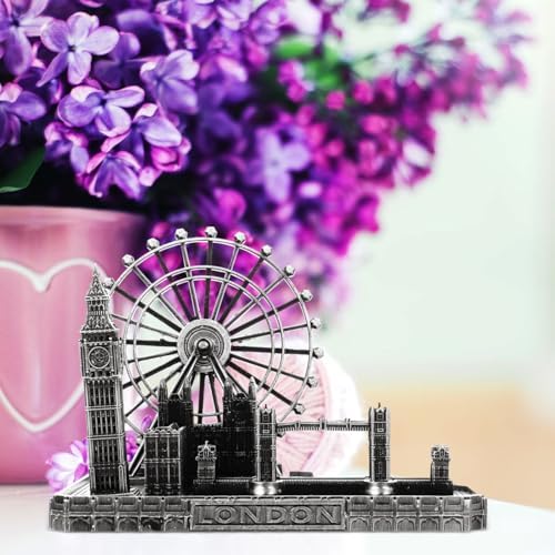 Retro City Metal London Eye Big Ben Figurine Statue