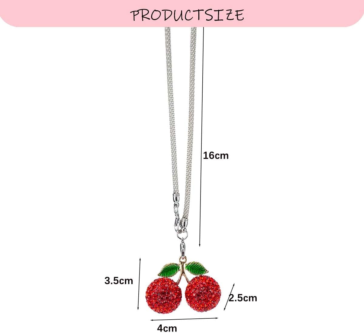 Bling Cherry Car Decor Hanging Ornament