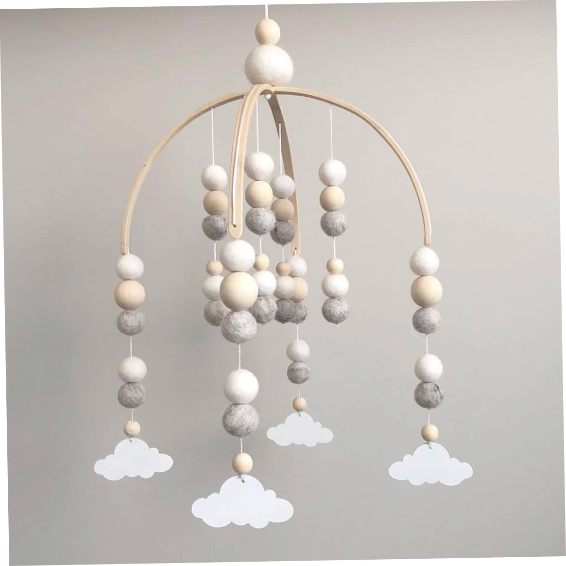 Wooden Bead Wind Chime Baby Crib Mobile Hanging Decor