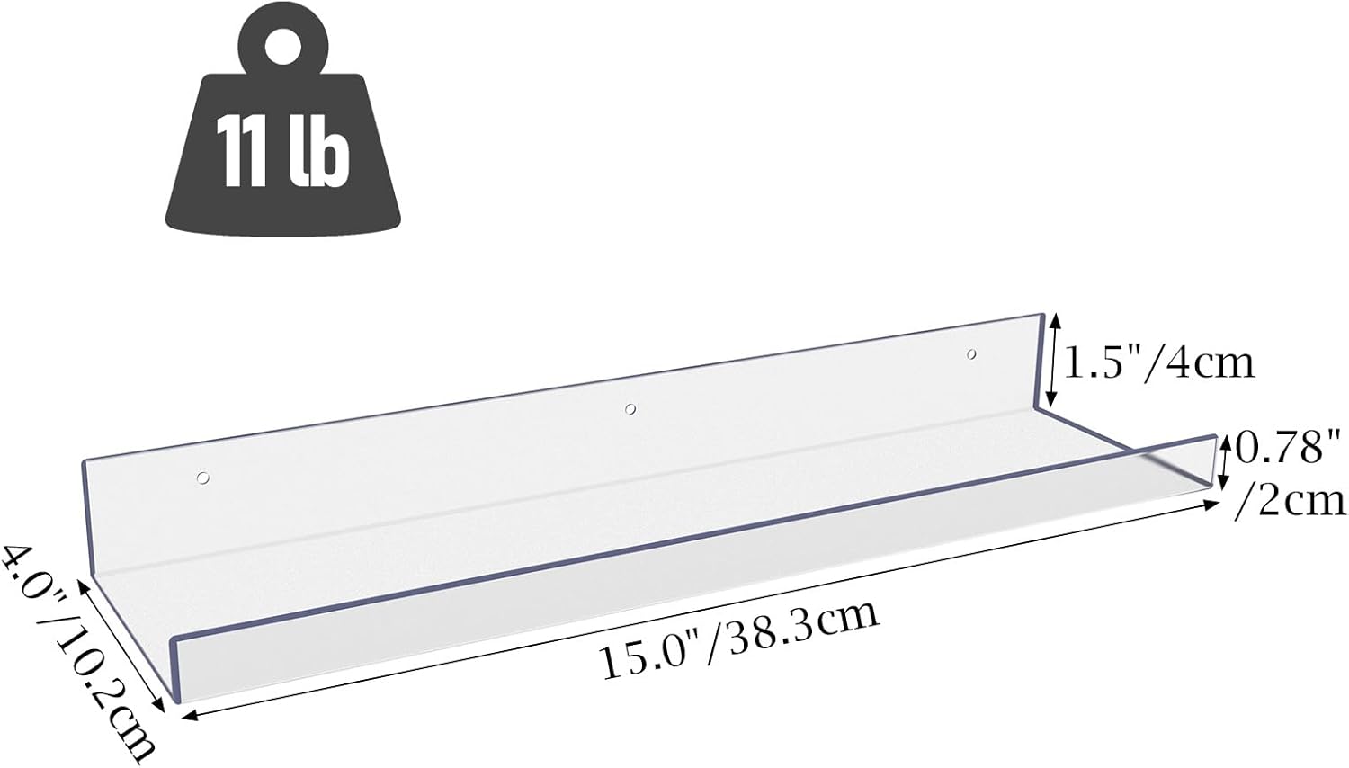 RLAVBL 7 Pack Acrylic Floating Shelves for Home Storage