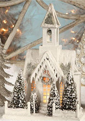 Christmas Decor Large Ivory Church Figurine