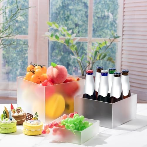 Tuanse 6 Pcs Acrylic Buffet Risers Display Stands