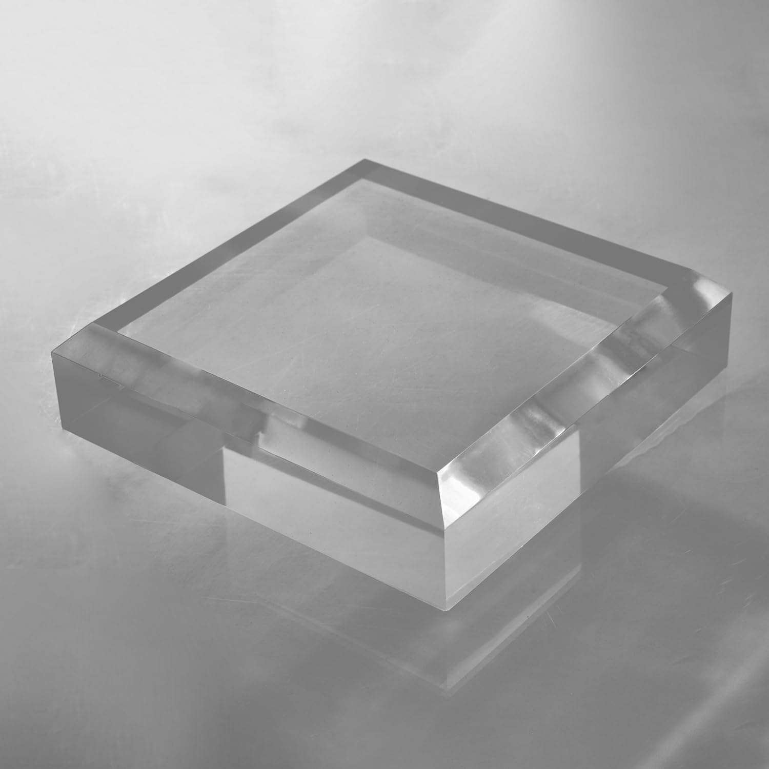 CiaoHER 2in Thick Beveled Acrylic Display Pedestal Stand