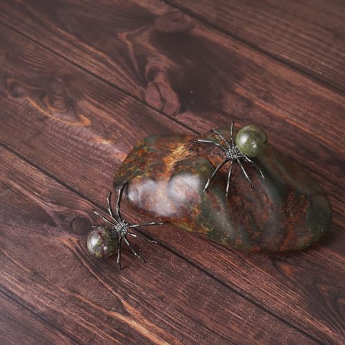 Two-Piece Mini Spider Decor with Crystal Ball