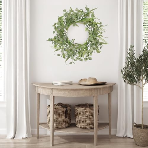 Artificial Eucalyptus Wreath 20 Inch Front Door Decor