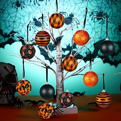 12-Pack Halloween Ornament Balls for Tree Decorations