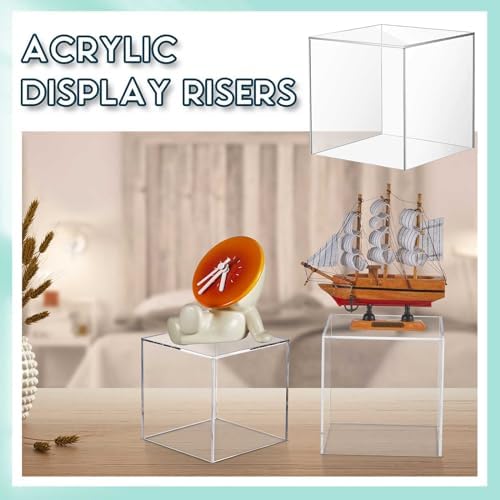 Kigley 6 Pcs Acrylic Display Boxes for Food and Jewelry