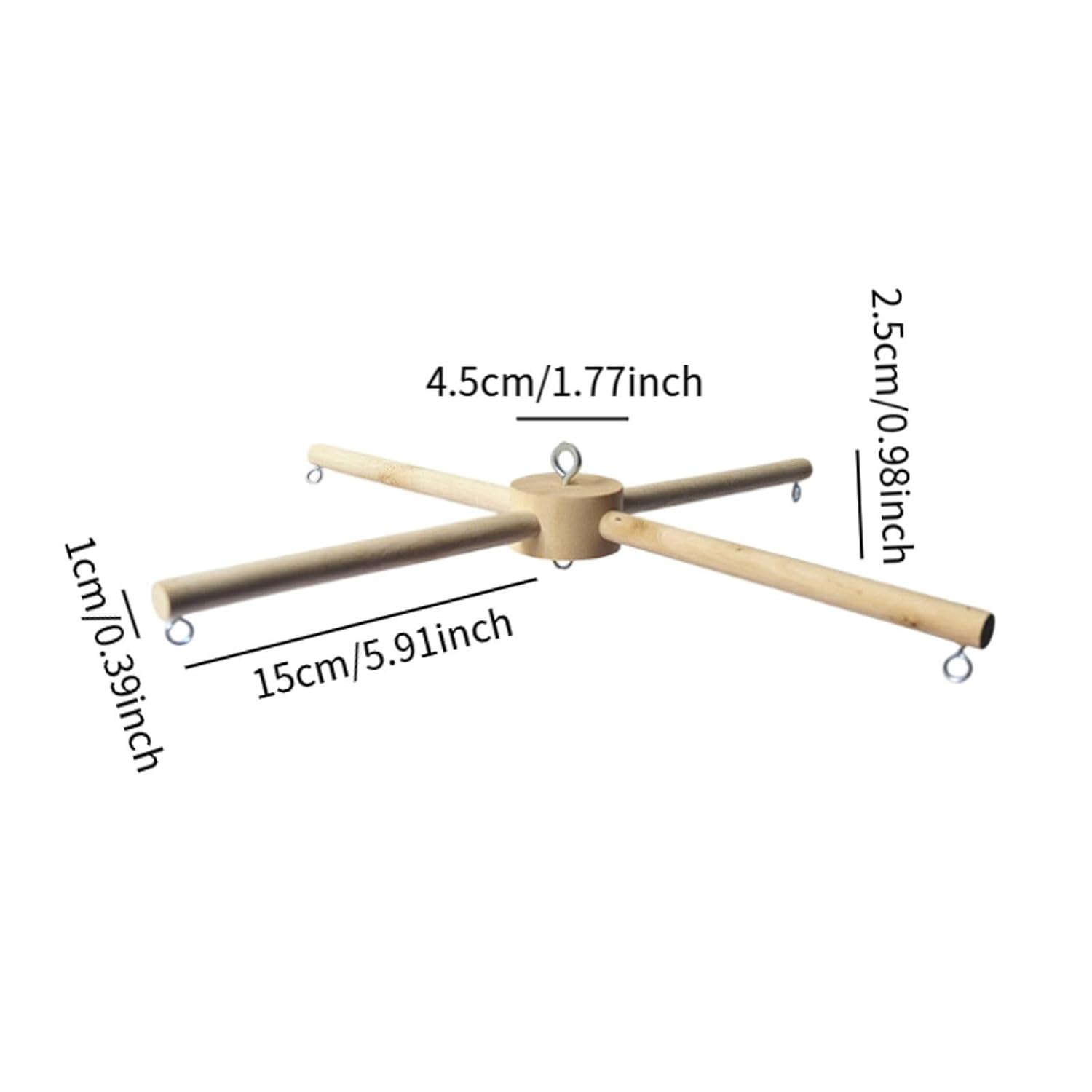 Wooden Mobile Frame Kit for Newborn Crib Hanger DIY