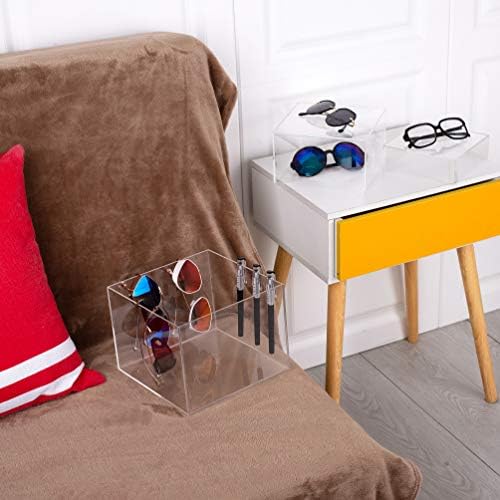 Red Co Set of 3 Acrylic Cube Display Risers with Hollow Bottoms