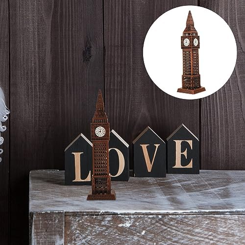 Small Big Ben Figurine 7 Inch Metal Wall Decor