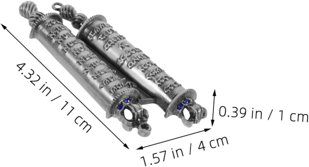 Metal Mezuzah with Engraved Blessing Scroll 2 Sets