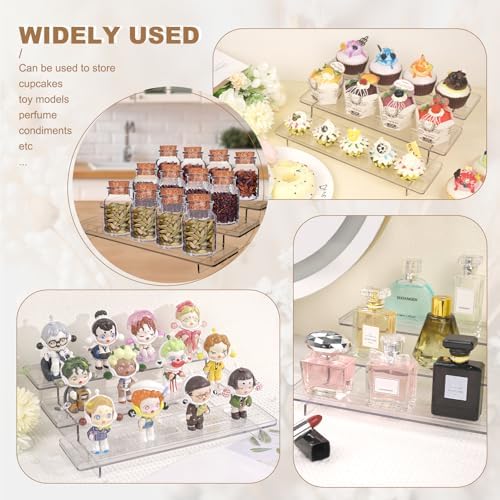 ULENDIS 2 Pack 3 Tier Acrylic Display Stands