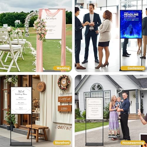 Adjustable Metal Wedding Sign Stand 236W x 63H