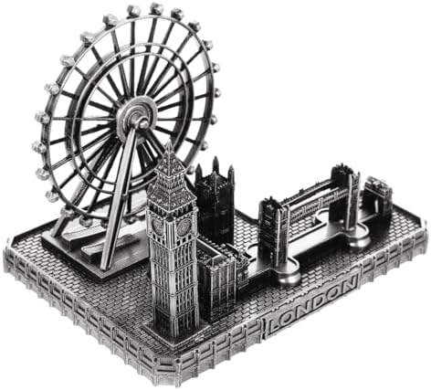 Retro City Metal London Eye Big Ben Figurine Statue