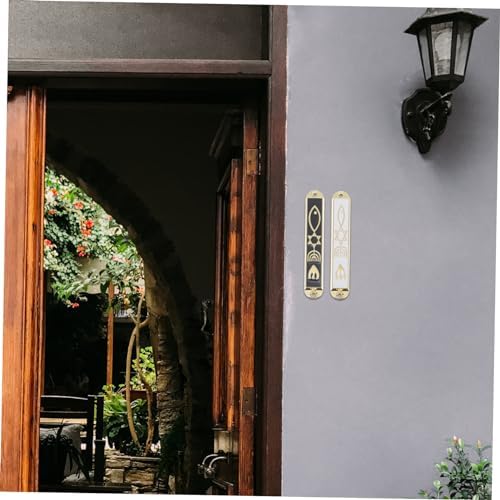 PRETYZOOM 2pcs Metal Mezuzah Door Decor Wall Art