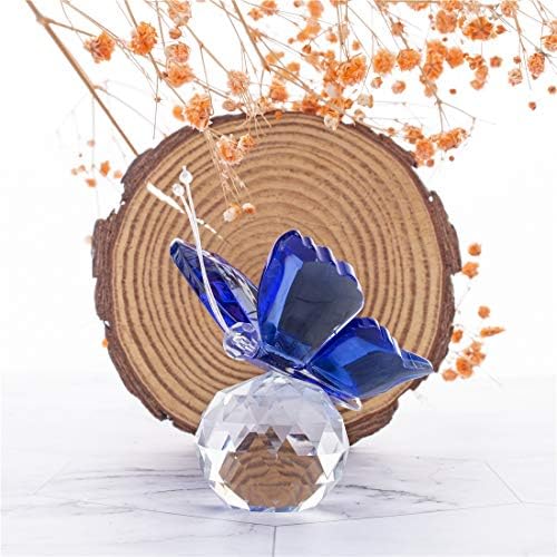 HD Pink Blue Crystal Flying Butterfly Figurine Collection