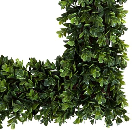 165-Inch Boxwood Wreath - UV Resistant Artificial Wreath for Front Door