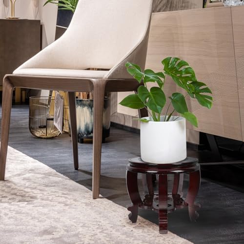 Hemoton 8 Inch Wooden Display Stand for Home Decor