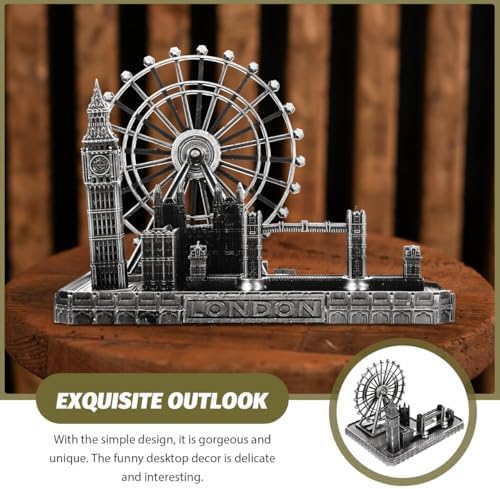 Retro City Metal London Eye Big Ben Figurine Statue