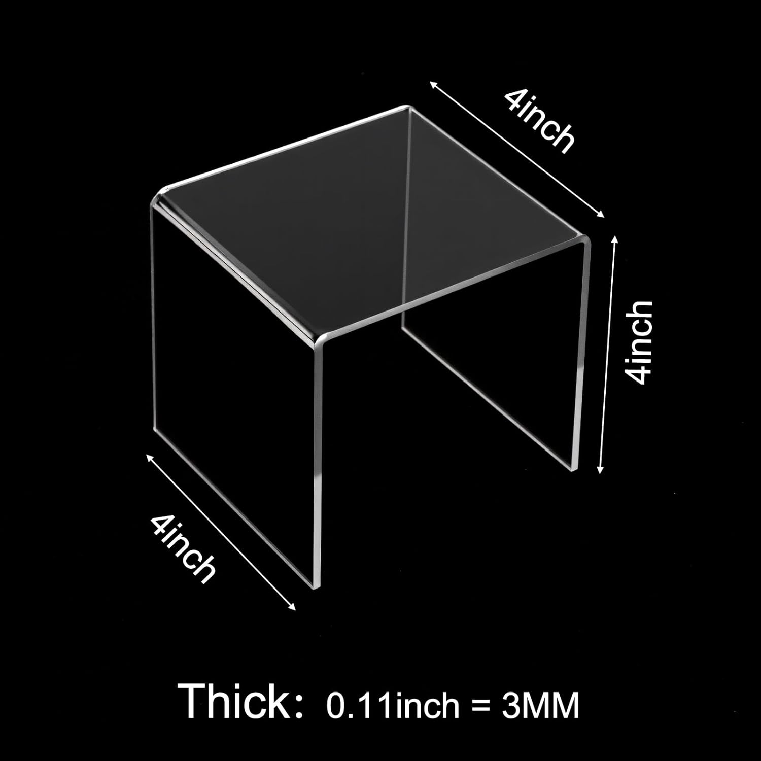 8 Pack Clear Acrylic Riser Display Stand For Cupcakes And Crafts