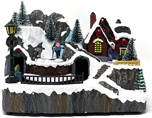 allgala Christmas House Figurine with USB and Battery Power