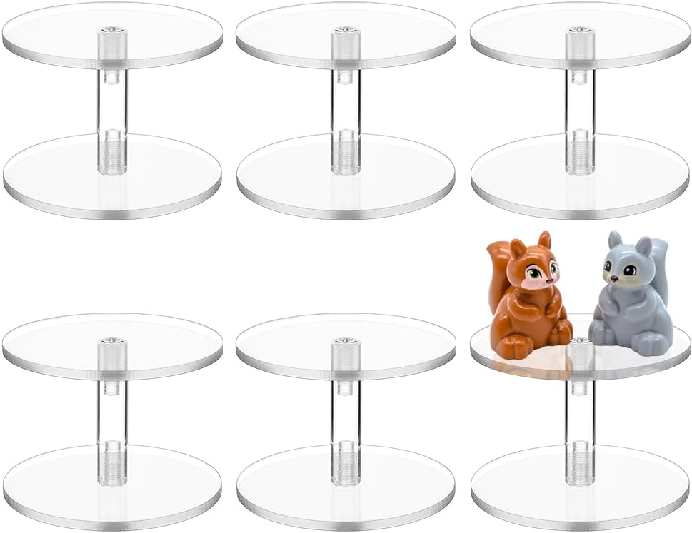 BENECREAT 6Set Acrylic Display Stand for Jewelry and Decor