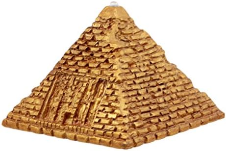 Ebros Gift Golden Pyramid LED Desk Ornament Figurine 325 Wide