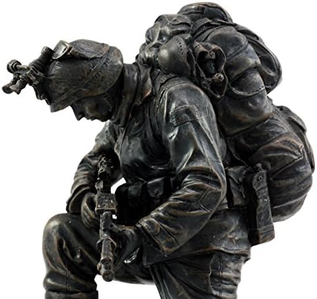 Ebros Gift Kneeling Soldier Courage Figurine