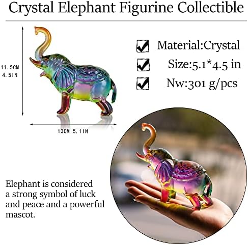 HD Pink Crystal Butterfly and Elephant Figurine Set
