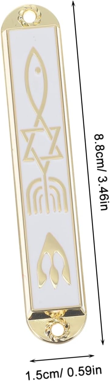 PRETYZOOM 2pcs Metal Mezuzah Door Decor Wall Art