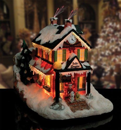 BANBERRY DESIGNS Lighted Bakery Village - Color Changing LED