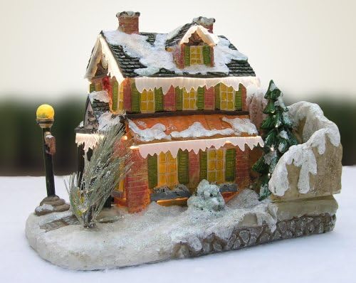 BANBERRY DESIGNS Lighted Bakery Village - Color Changing LED