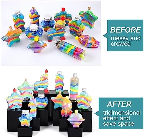 Thyle 24 Pcs Square Acrylic Risers Display Stand