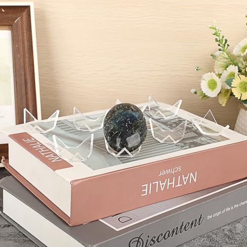 Hipiwe 12 Pack Acrylic Triangle Easel Stand for Collectibles