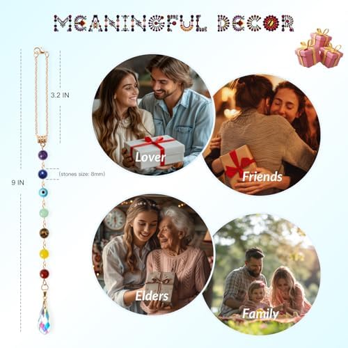 Crystal Suncatcher Hanging Ornament for Car Rear View Mirror