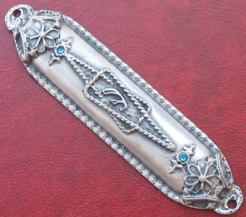 4 Inch Pewter Mezuzah Case with Star of David